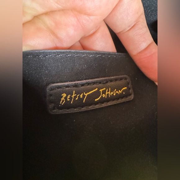 Betsey Johnson Leopard Floral Top Handle Satchel Crossbody, Black Multi - Picture 13 of 16